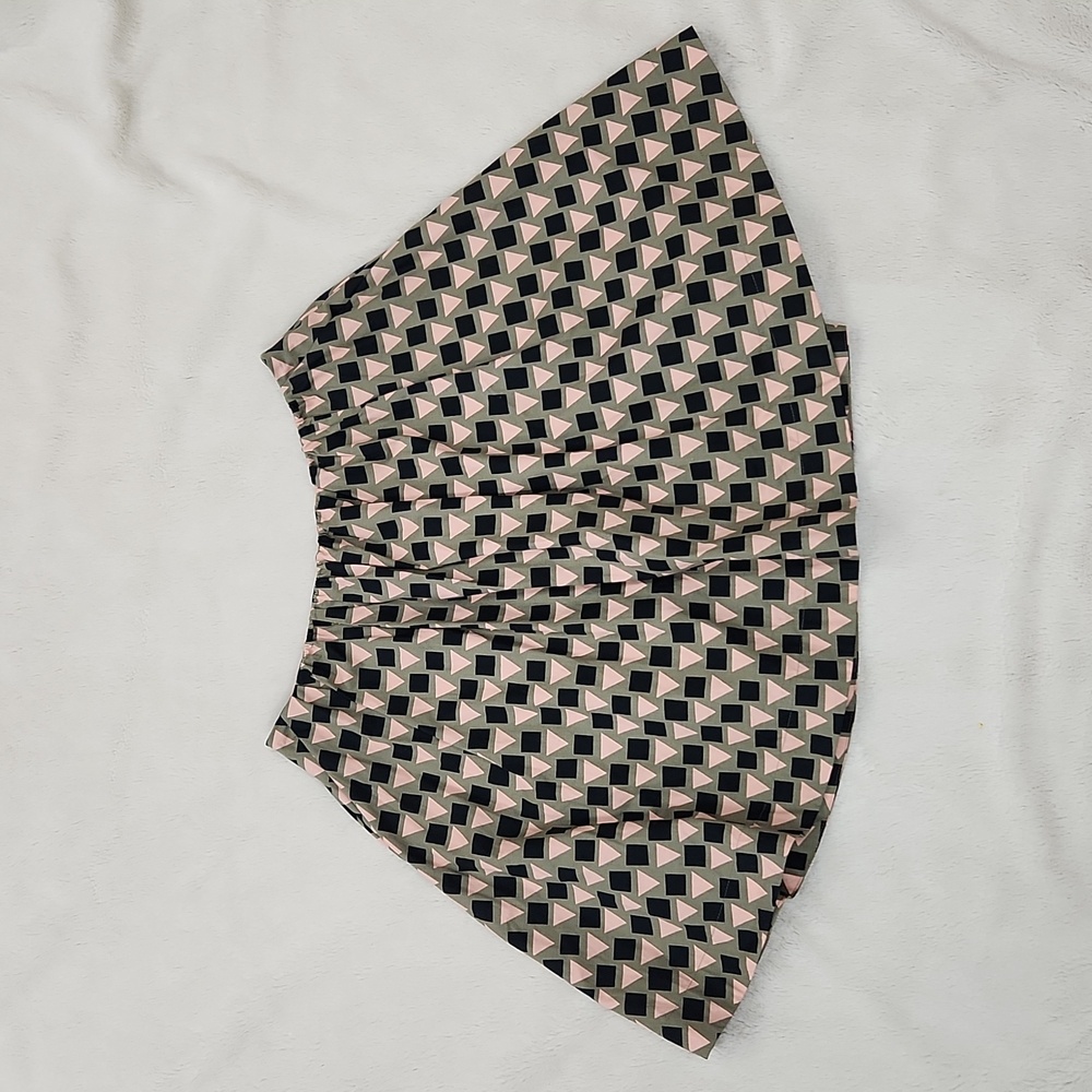 Kate Spade Saturday Mini Skirt Geo Print Black, Pink, Sage Green Women's Size 2